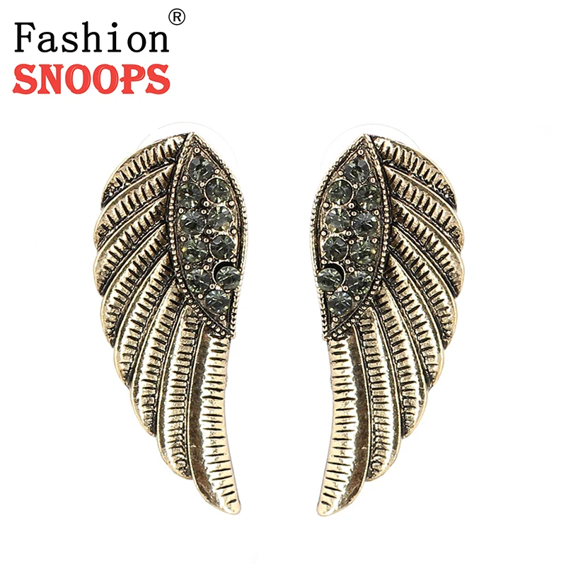 

2019 Punk Feather Earrings For Men Animal Stud Earring Silver Earrings Women Gold Earrings Fashion Jewelry Free Shipping