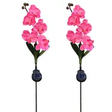 AKDSteel горячий открытый Солнечный СВЕТОДИОДНЫЙ светильник бабочка Орхидея цветок лампа для двора сада Путь Газон пейзаж Декор