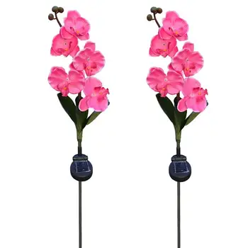 

AKDSteel Outdoor Solar Powered LED Light Butterfly Orchid Flower Lamp for Yard Garden Path Way Lawn Landscape Decor