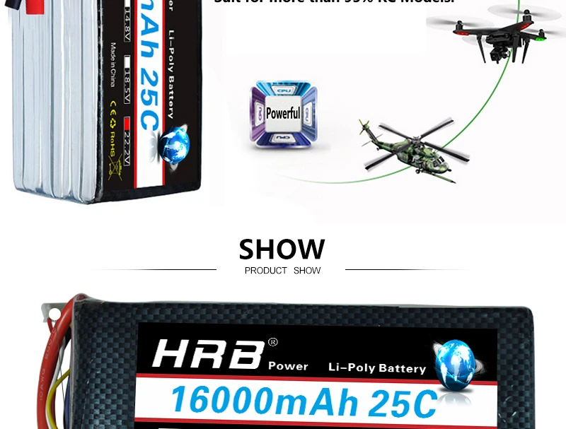 HRB Lipo 6S Battery, useful Knowledge: Never to let the voltage below 3.6V During use, or your