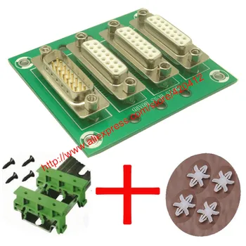 

DB15 male to female D-SUB Buss Board Interface Module with DIN Rail Mount foot and panel mounting foot DB15 splitter