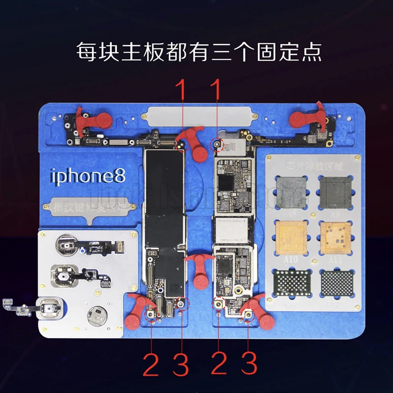 Материнская плата для iPhone Ремонтное приспособление ЦП жесткий диск отпечаток
