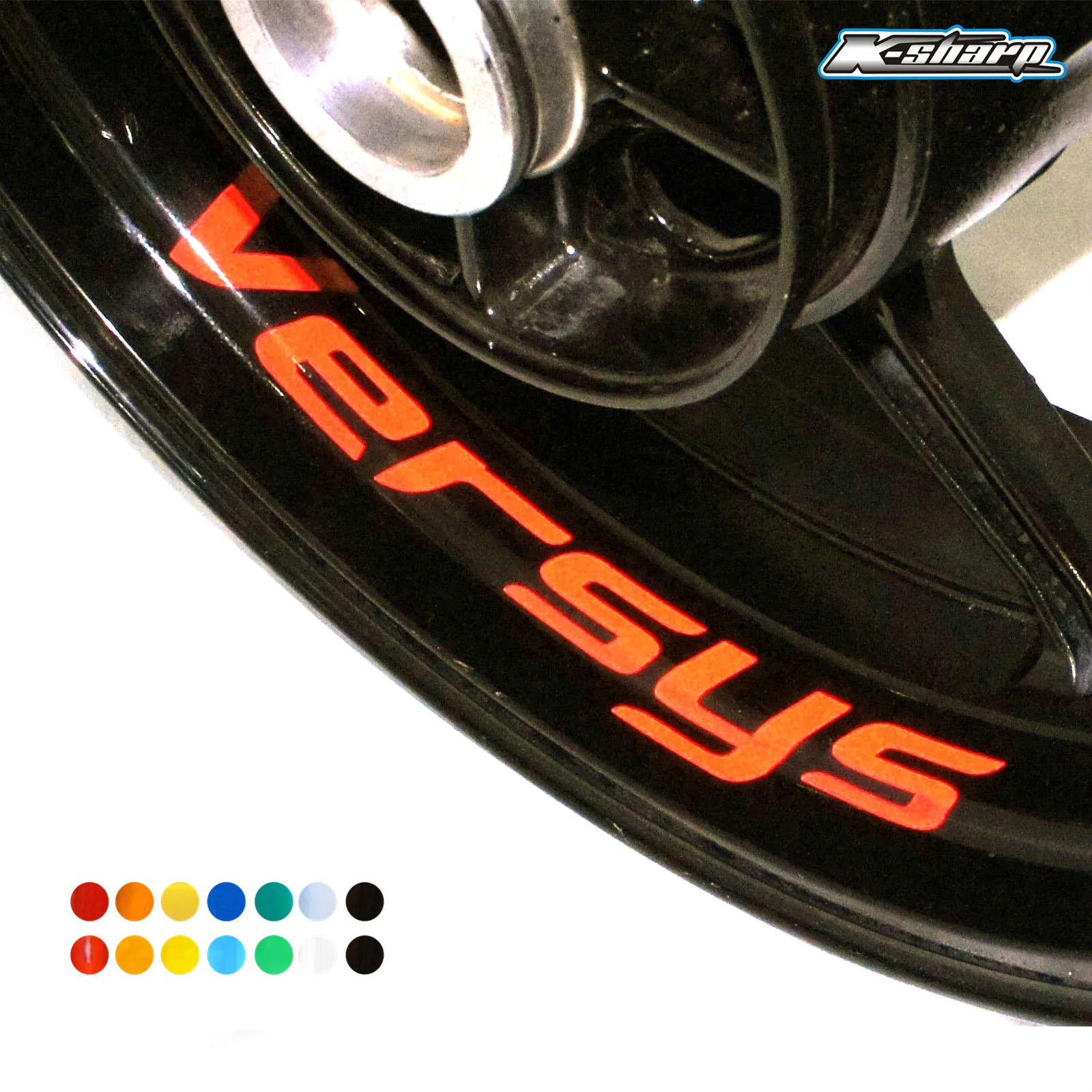 

8 X custon inner rim decals wheel reflective Stickers stripes FIT KAWASAKI VERSYS