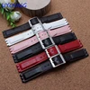 High Quality 17mm 19mm Waterproof Genuine Leather Watch Strap Band Black Brown White With Clasp for swatch wathcband ► Photo 2/5