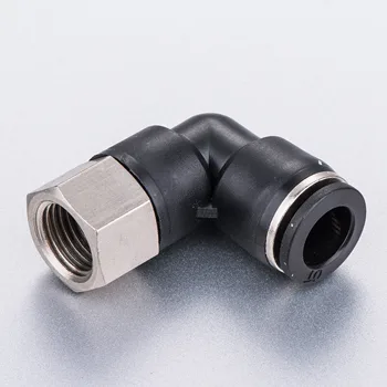 

PLF 12-03 Tube size 12MM ,Thread 3/8 BSP pipe fitting plastic elbow fittings plastic thread