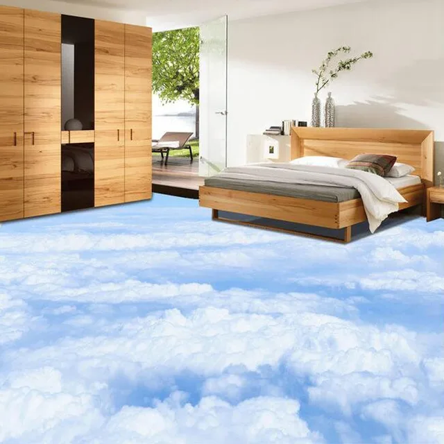 Custom 3D Foto Behang Blauwe Hemel Witte Wolken Woonkamer Slaapkamer ... Custom 3D Foto Behang Blauwe Hemel Witte Wolken Woonkamer Slaapkamer ...