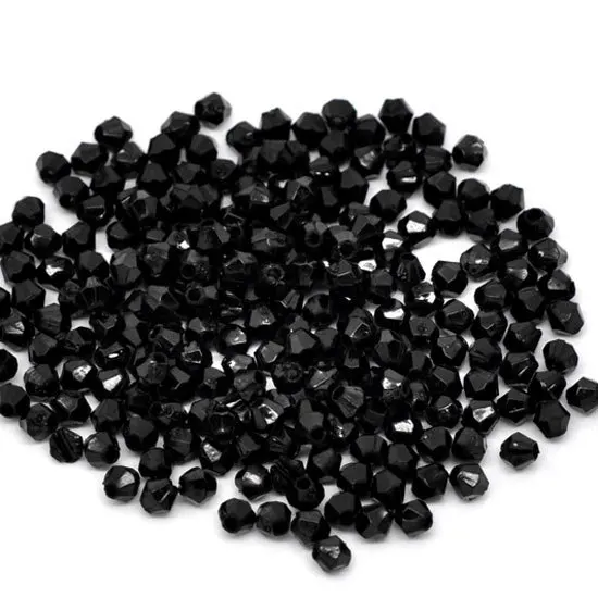 

wholesale 2000 Pcs Black Faceted Bicone Acrylic Spacer Beads 4x4mm Diy