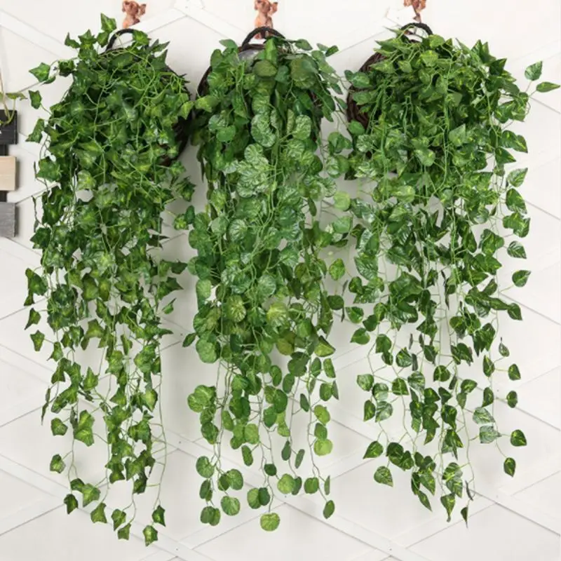 Искусственные растения для дома Свадебные украшения зеленый растение Плющ лист искусственный цветок пластик украшение из плюща