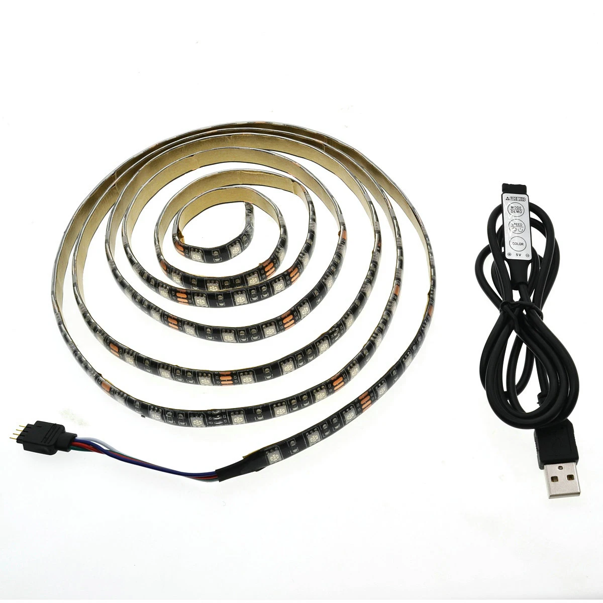 USB Светодиодные ленты Черный PCB SMD 5050 RGB IP20/IP65 Водонепроницаемый лента DC5V ТВ фонового освещения DIY декоративная лампа для дома цветная(RGB