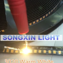 500 шт. 3020 белый/теплый белый CW-WW свет SMD СВЕТОДИОД SMD СВЕТОДИОДНЫЙ 2000-2800mcd светодиодный светильник шарик 3,0*2,0*1,3