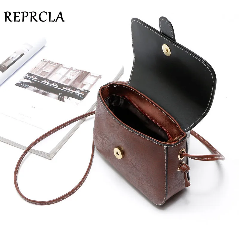 REPRCLA New Arrivals Women Bags Small Vintage Shoulder Bag Pu Leather Women Messenger Bags Crossbody Designer Ladies Bag 5