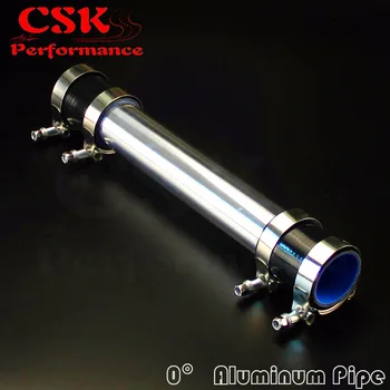 

57mm 2.25" Aluminum Turbo Intercooler Pipe Piping Tubing + silicon hose +t bolt clamps kits BLACK