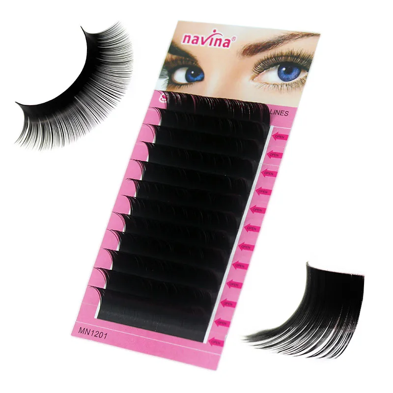 

Navina Natural Mink Individual Eyelash Extension Professional Faux Synthetic Silk Eyelashes Makeup Cilia Grafting Cilios Tools