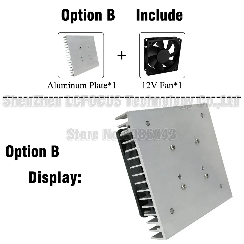 10W 20W 30W 50W светодио дный 100 Вт LED Алюминий радиатора с вентилятором лампы охлаждения для светодио дный DIY полный спектр светать аквариум свет