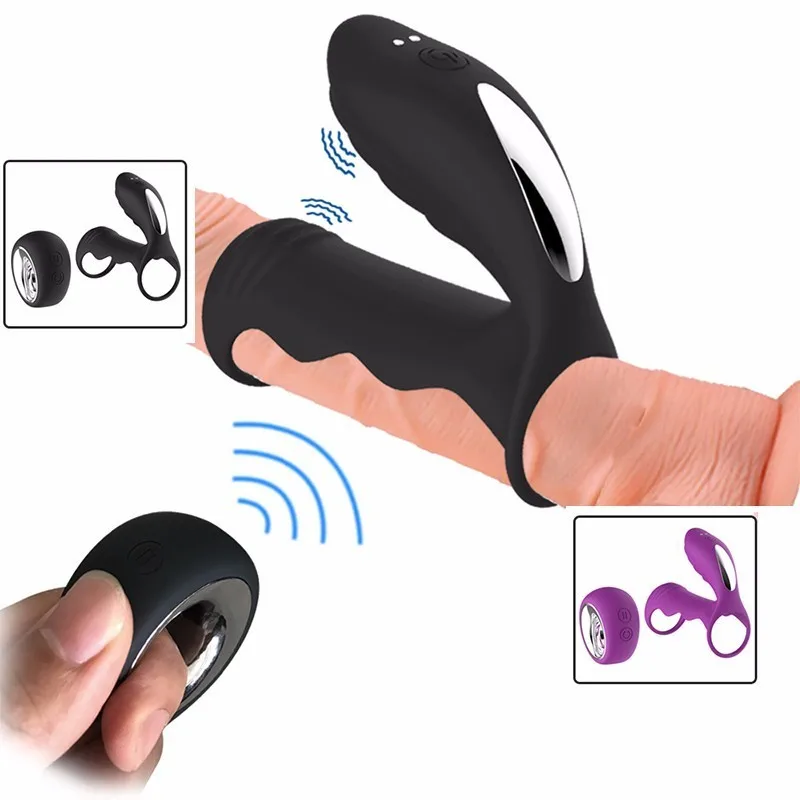 Ceny Pilot przedłużacz penisa rękaw G spot stymulator łechtaczki wibracyjny Chastity Cage wibrator analny dildo zabawki erotyczne dla par