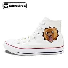 Men Women Shoes Converse Chuck Taylor Design Anime Bleach Kon White Black Canvas Sneakers High Top Flat Walking Shoes