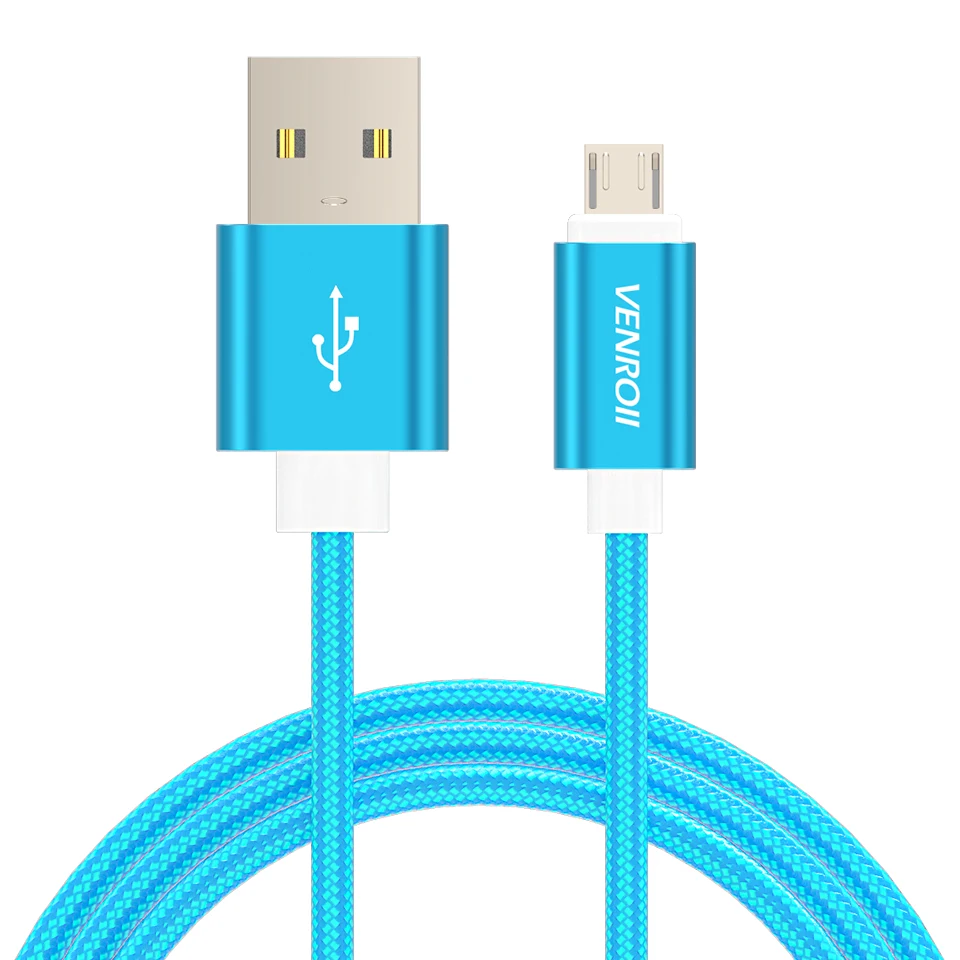 Кабель Micro USB 3 м 2 м 1 м кабель для быстрой зарядки и синхронизации данных для Xiaomi Redmi Note 4 5 Oneplus 6 Pro Honor 8X9 для samsung S6 S7 - Цвет: Blue