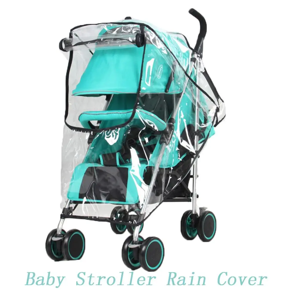 

New Baby Stroller Accessories 1Pcs Universal Waterproof Rain Cover Wind Dust Shield Zipper Open For Baby Strollers Pushchairs