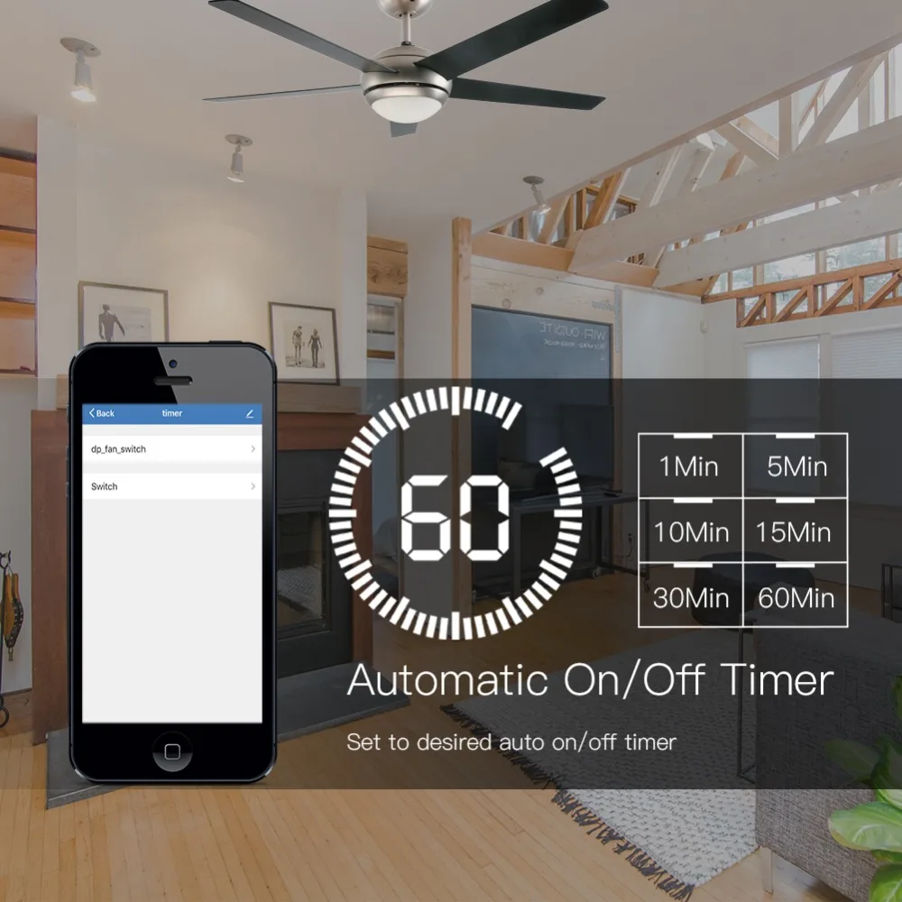 Smart Life/Tuya APP дистанционное управление с различной скоростью WiFi умный потолочный