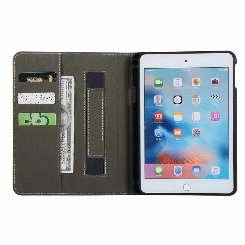 Чехол для iPad Mini 5 с держателем-карандашом, Умный складной чехол-подставка из искусственной кожи, чехол для iPad Mini4 Mini 5 чехол-карандаш