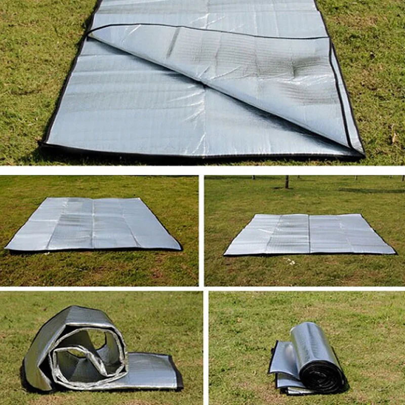 رقائق الألومنيوم التخييم حصيرة طوي النوم فراش حصيرة سادة للماء إيفا outdoor