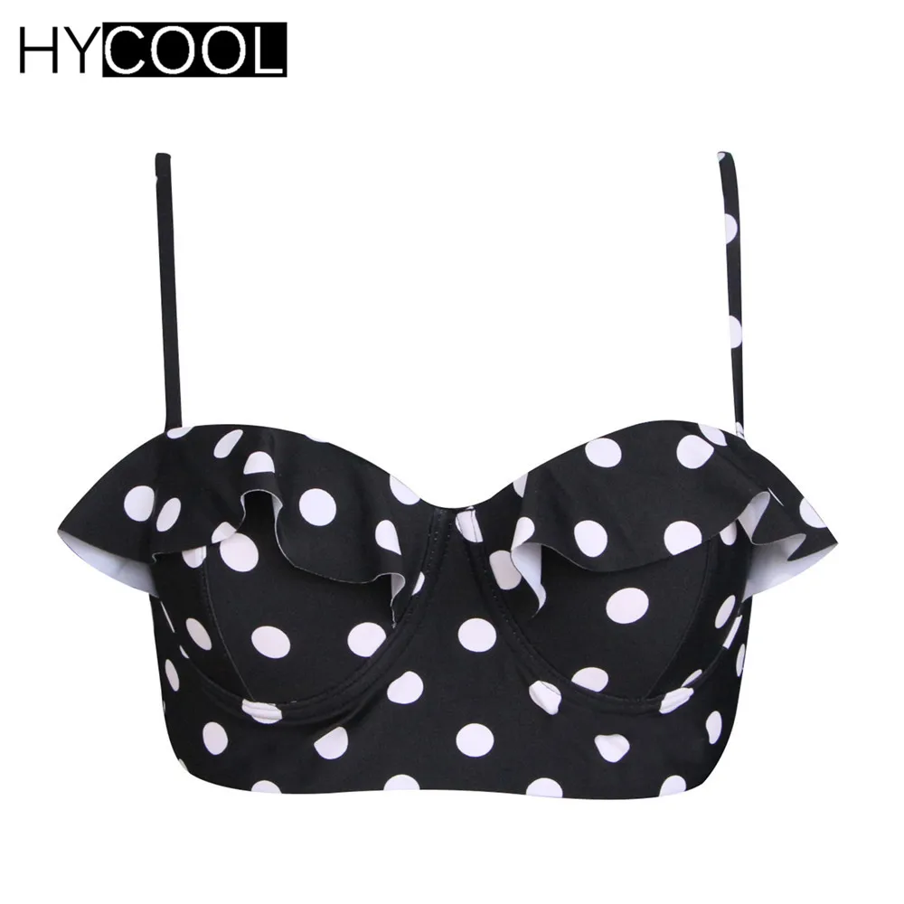 

HYCOOL Bikini Top Sexy Swimwear Women Strap Two Piece Separates Push Up Swimming Suits Underwire Bra Cups Beach Wear 2018