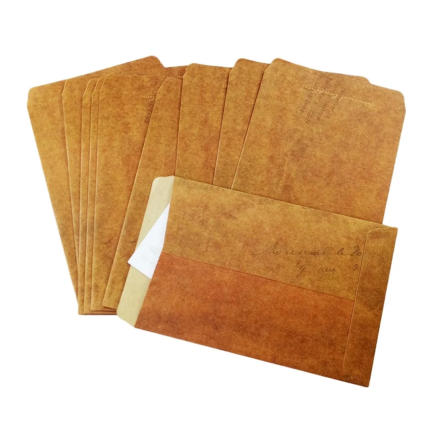 

5pcs/lot 160*110mm European Style Vintage Kraft Paper Envelope For Postcard Novelty Item Kids Gift Stationery