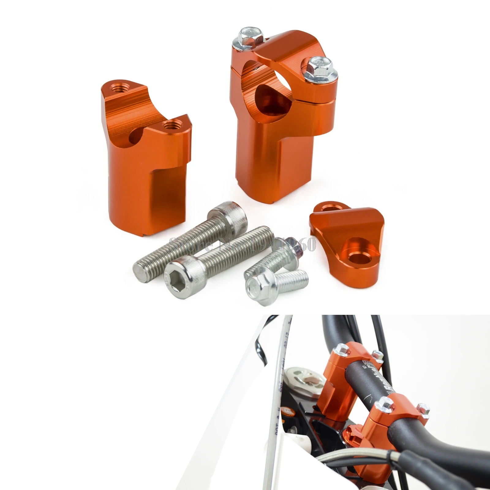 28mm 1 1/8" Handlebar Riser Handle Bar Mount Clamp For KTM 150 250 300 350 450 525 530 SX SXF