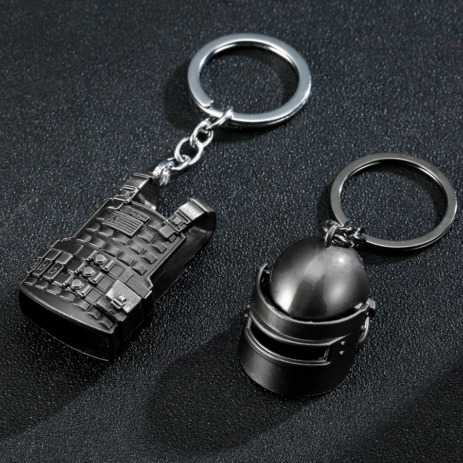 6 llaveros AWM casco Pan 98 K pistola bolsa de aleación de alta calidad llavero joyería FPS juego Fans regalo llaveros mujer brelock