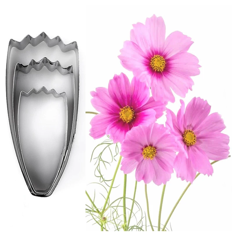 

3pcs/set Persian chrysanthemum Petals Cake Mould Stainless Steel Fondant Cookie Cutters Cake Decorating Tools