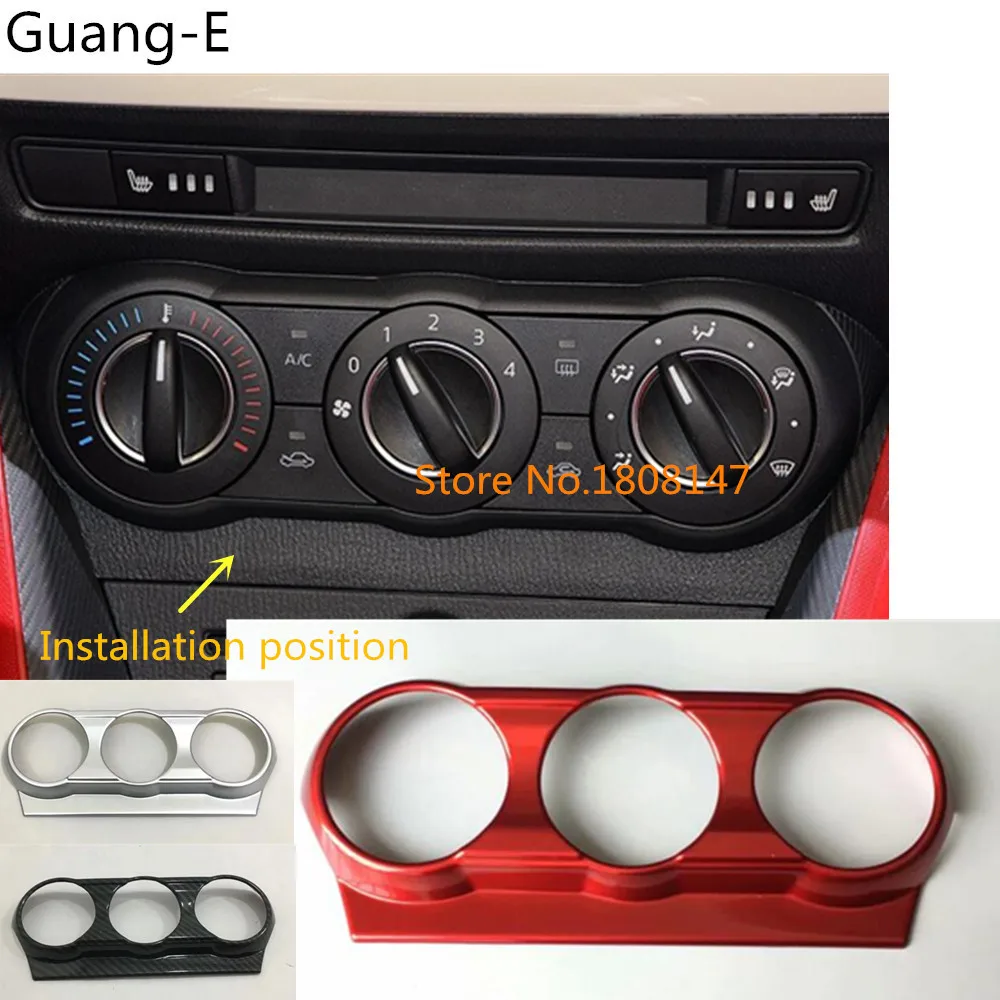

Car sticker trim middle air conditioning switch temperature button outlet vent panel For Mazda 2 Demio 2015 2016 2017 2018