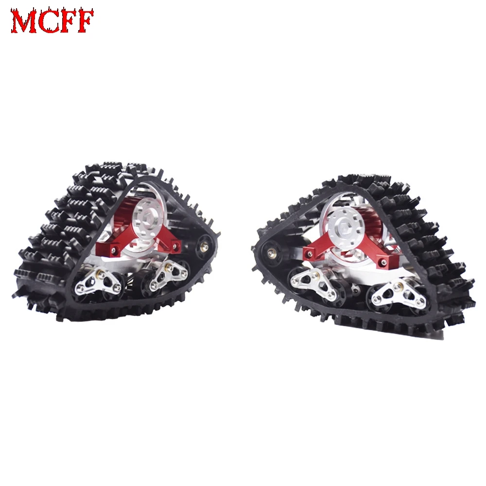 

1 pair Aluminum Alloy Snow track wheel Conversion Tire for 1:10 Rc Crawler car Scx10 Axial 90018