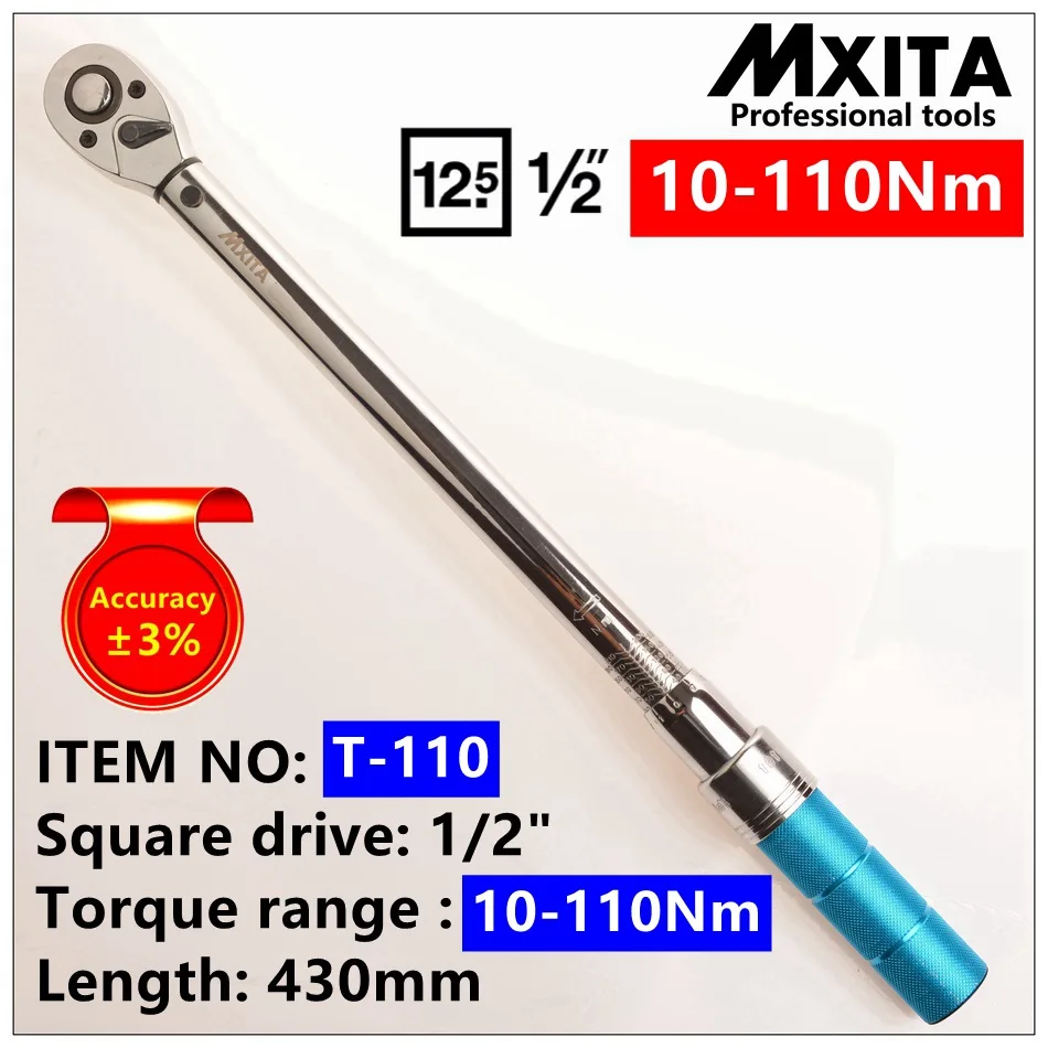 MXITA ручной инструмент 1/2 "10-110N Professional Torque гаечный ключ велосипед ремонт инструмент крутящий момент гаечный ключ