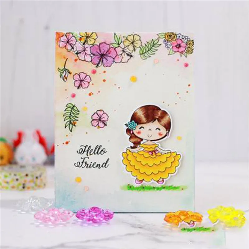 

YaMinSanNiO Metal Cutting Dies New 2019 Cartoon Girls for Craft Dies Scrapbooking for Card Making DIY Album Embossing Die Cut