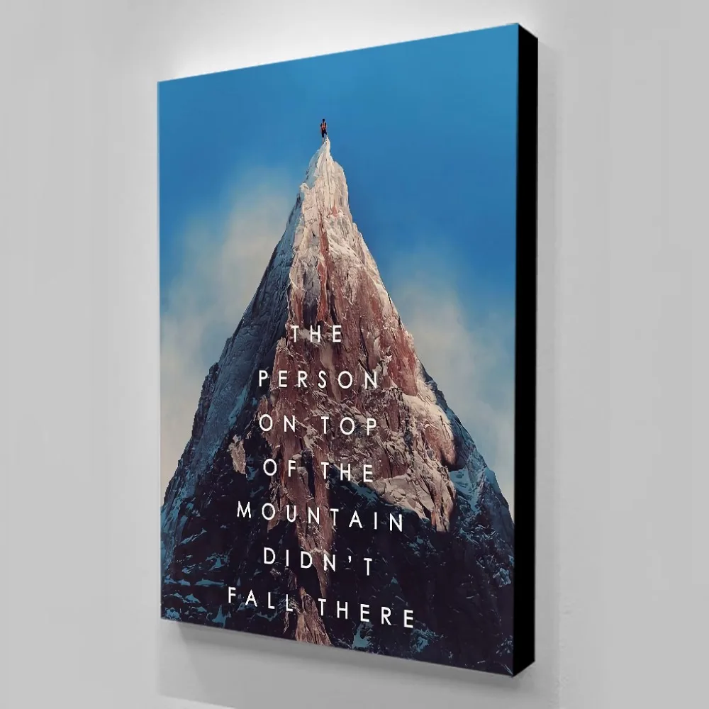 

Canvas Paintings Prints Posters Success Mountain Modern Wall Art For living Room Home Office Decor Print For Living Room
