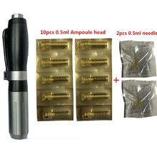Серый 0,5 мл гиалуроновой шприц-ручка массажный Распылитель ручка комплект высокого давления кислоты микро пистолеты против морщин воды шприц иглы