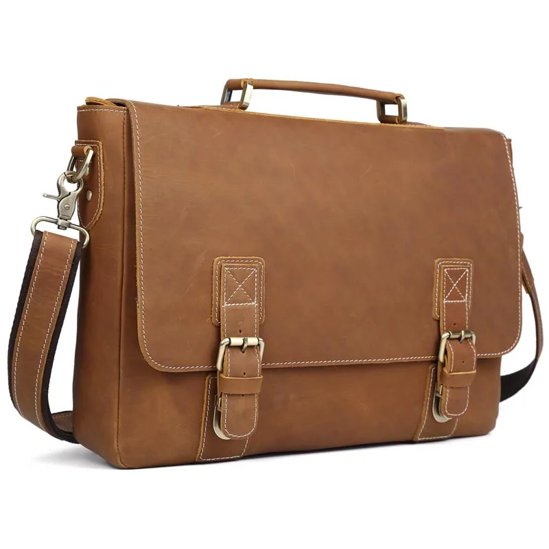 Mens Luxury Leather Briefcase Brown Messenger Laptop Shoulder Vintage Bag Mens Luxury Leather Briefcase Brown Messenger Laptop Shoulder Vintage Bag