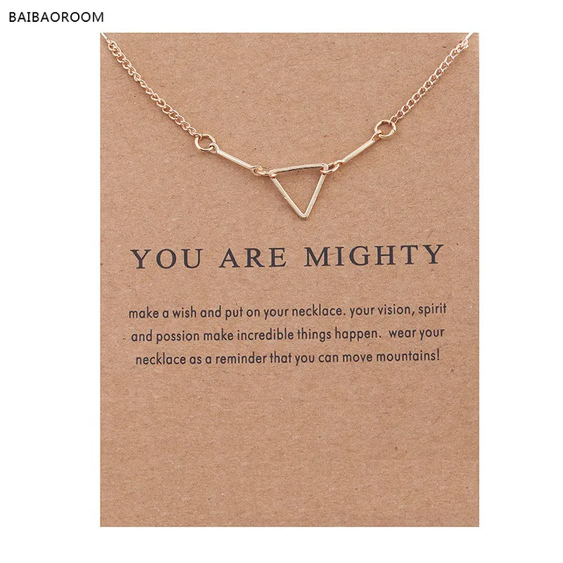 New Gold Plated Bones Triangular Alloy Clavicle Fish Bone Pendant Short Necklace