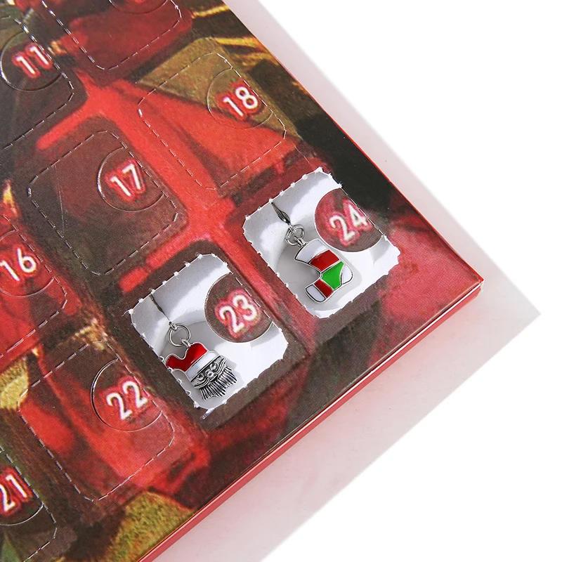 

Christmas Calendar Advent Calendar Bracelet Ear Stud Charms Pendant Gift Tags Number Home Party Christmas Deco Advent Calendar