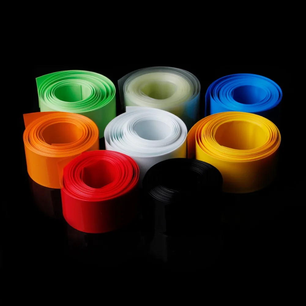 

5m PVC Heat Shrink Tubing Tube Wrap Kit For 18650 18500 Battery Flat Round 18.5mm Wiring Accessories