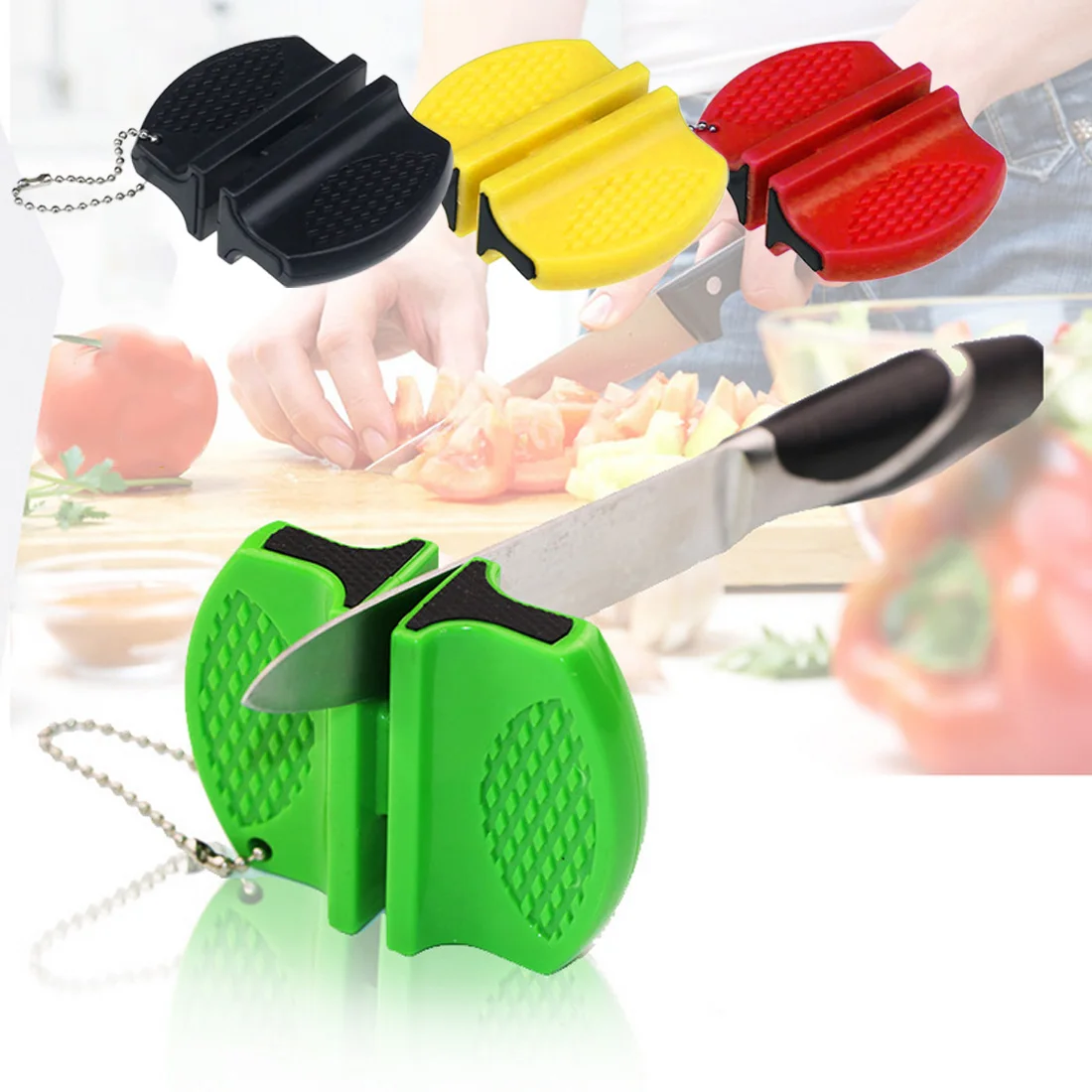 Лучший 1 шт. мини Ножи точилка Кухня инструмент для Pocket Отдых на природе Пеший Туризм конический нож заточка профессиональная точильный камень для ...