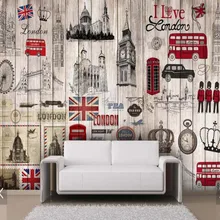 Европейский Винтажный деревянный пол Великобритания Лондон настенная бумага Фреска большой размер Картина Настенная бумага для гостиной ТВ фон Настенный декор