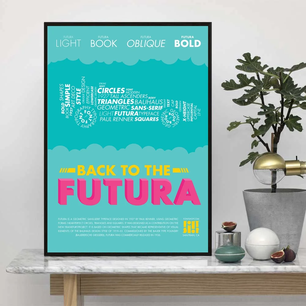 Typographic Word Art Back To The Future Wall Art Paint Wall Decor
