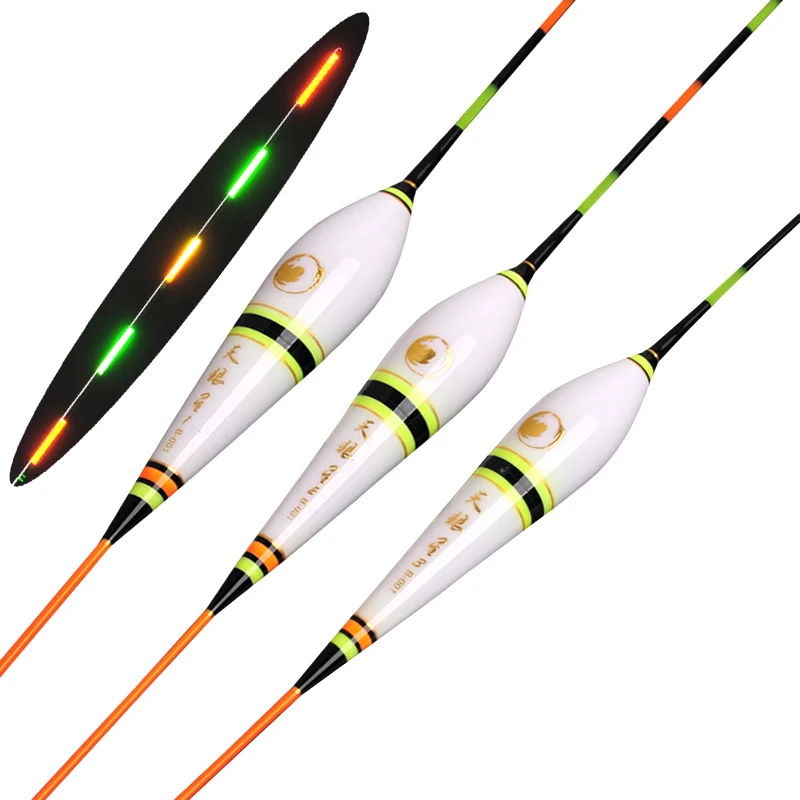 Night Fishing Float Light Bobber Floats Luminous Fishing Buoy Fishing Electric Balsa Wood