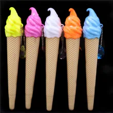 Канцелярские принадлежности pen оптом 1 шт. 38 мм гелевая ручка милый творческий мороженое укладки уникальный подарок ручка