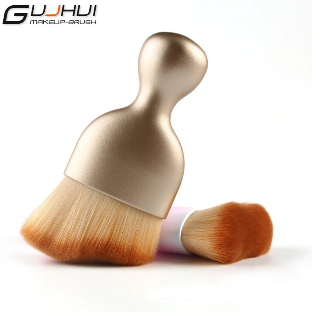 

GUJHUI Wave Shape Liquid Foundation Brush Makeup Tools Synthetic Hair Brushes Super Soft Contour Powder Naked Make Up Brush