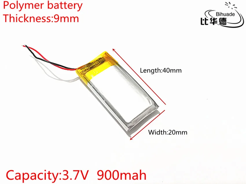 1 шт. 3,7 в 900 мАч 902040 литий-полимерный литий-ионный аккумулятор для Mp3 MP4 MP5 gps psp mobile bluetooth