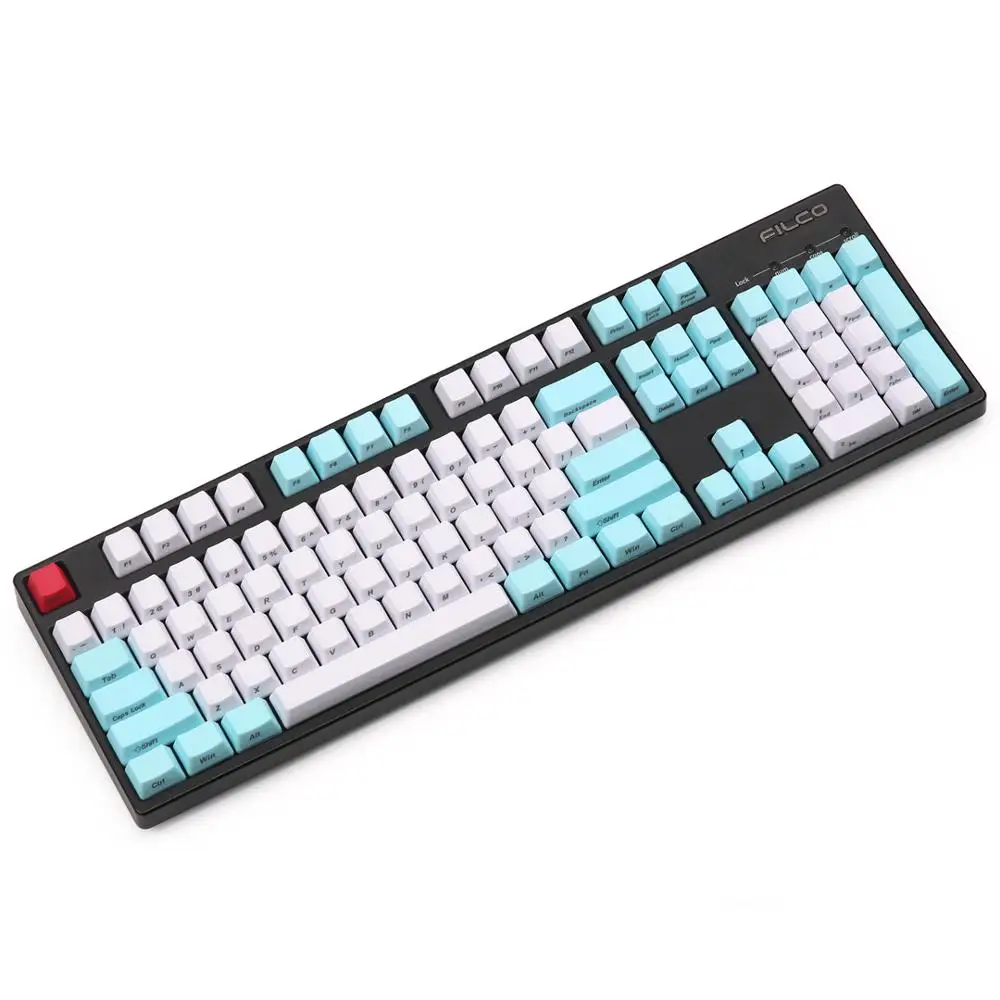 Боковые колпачки с принтом толстые ПБТ wasd брелоком съемник esc красные для wried