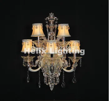 

Silver Color Crystal wall lamp Silver wall sconces light Crystal wall bracket Lighting 5 lights Shades Included Free Shipping