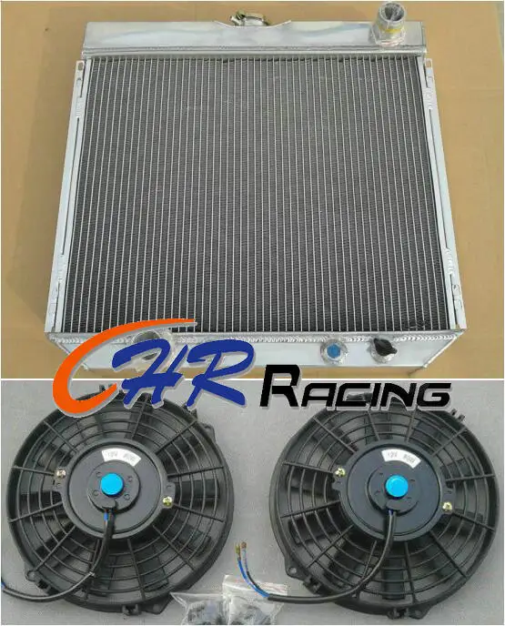 aluminum radiator & plastic fans fits for 1969 1970 FORD MUSTANG/ 77